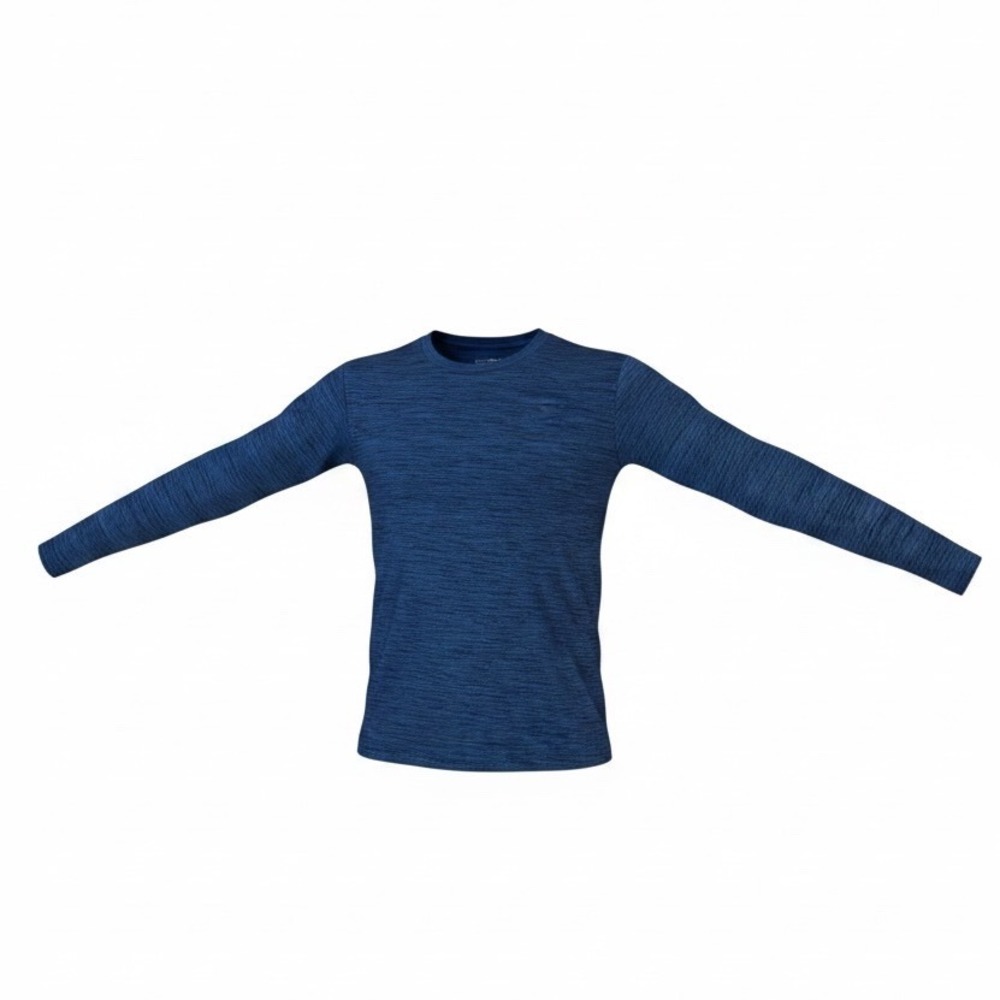 Tek Gear Men's Large Blue Heather Long Sleeve Performance Athletic Shirt L
